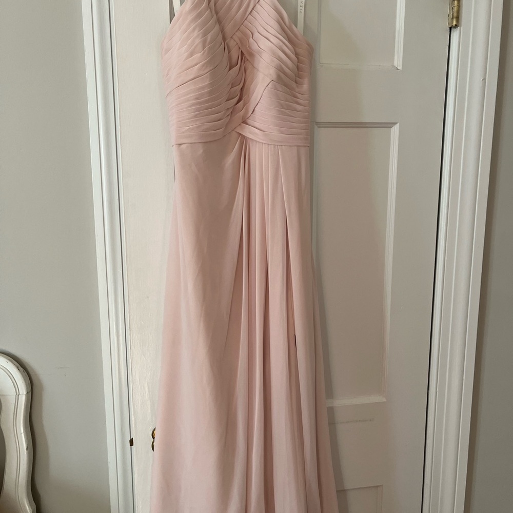 Azazie blush bridesmaids dress